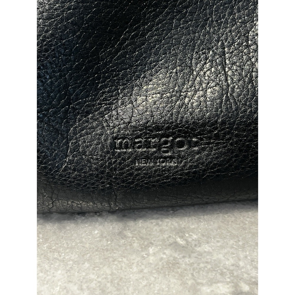 Margot New York Black Pebbled Leather Purse Y2K Crossbody Bag Classic - Picture 2 of 11